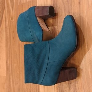 Cole Haan Teal High Heel Ankle Booties